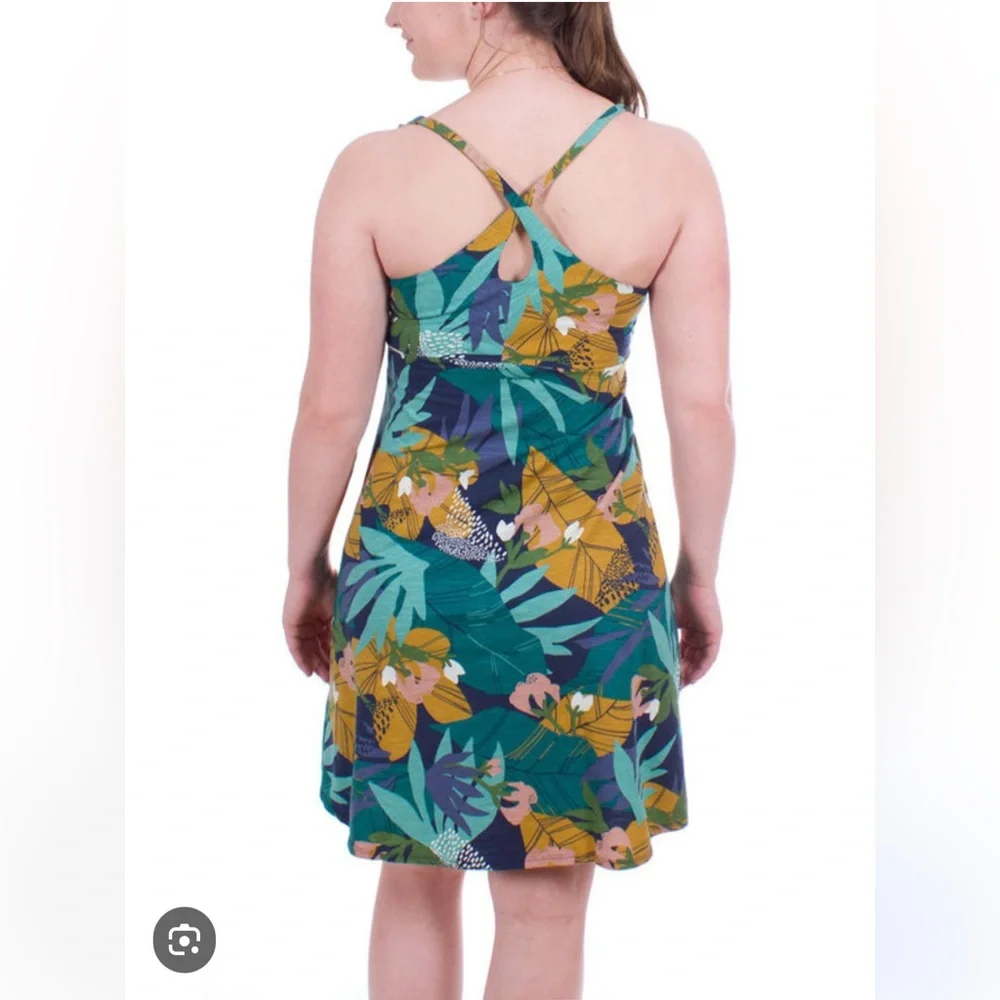 Patagonia Amber Dawn Dress Organic Cotton Wild Big Spanish blue women’s medium - Picture 3 of 11